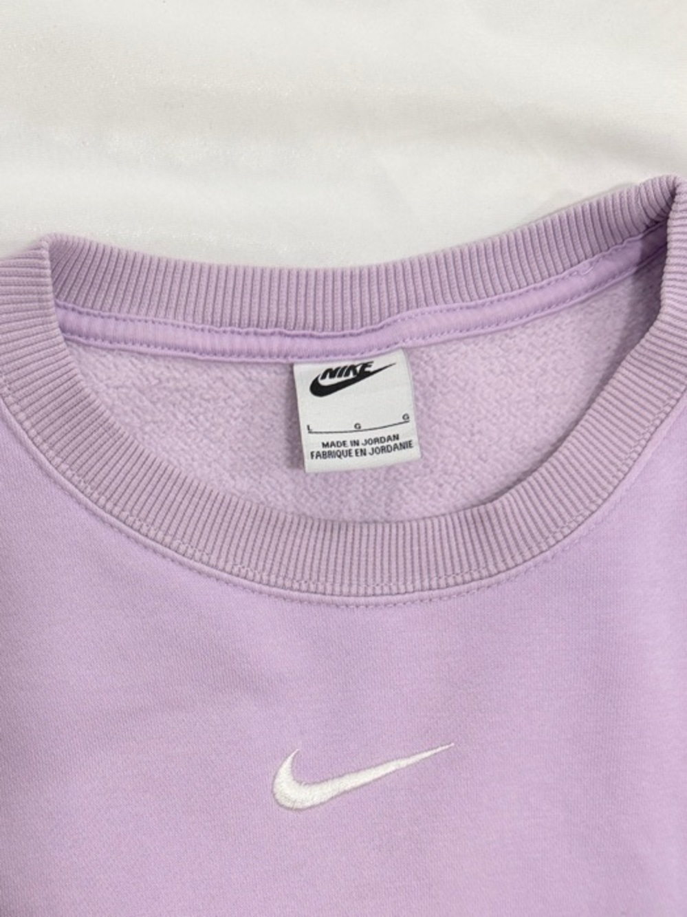 Nike Lavender Crewneck Sweatshirt with White Swoosh - Picture 2 of 4